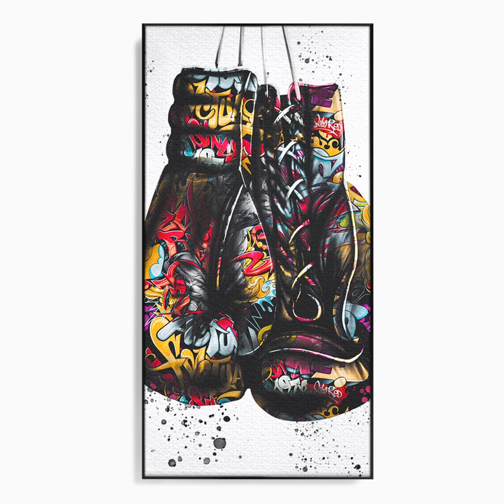 Tablou Canvas Premium LuxCanva® B1042, Pop Art Boxing Gloves , Dormitor, Birou, Sport, Box, Culori Vibrante