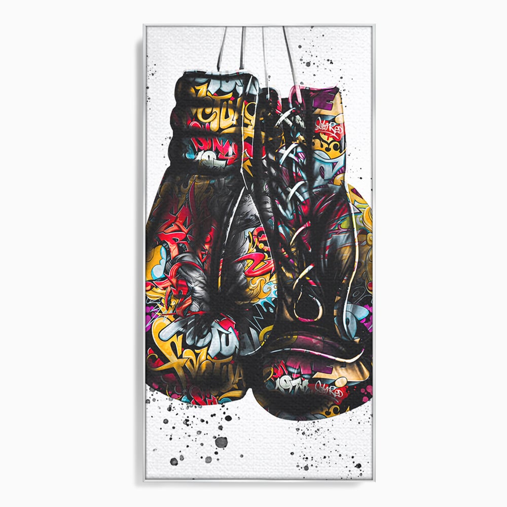 Tablou Canvas Premium LuxCanva® B1042, Pop Art Boxing Gloves , Dormitor, Birou, Sport, Box, Culori Vibrante