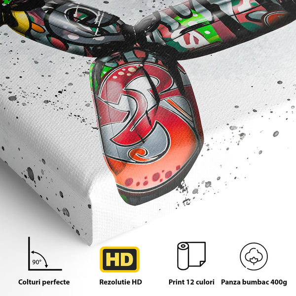 Tablou Canvas Premium LuxCanva® B1043, Pop Art Dog Balloon , Dormitor, Copii, Caine, Balon, Culori Vibrante