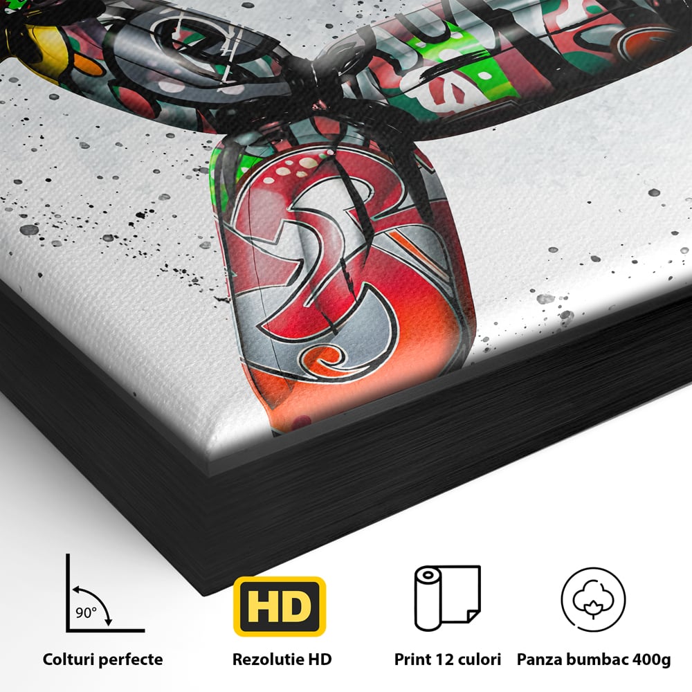 Tablou Canvas Premium LuxCanva® B1043, Pop Art Dog Balloon , Dormitor, Copii, Caine, Balon, Culori Vibrante