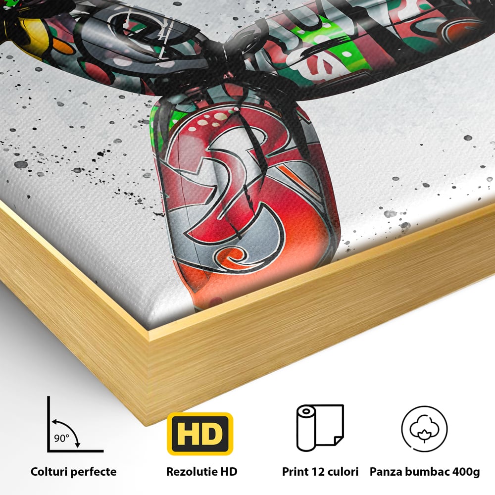 Tablou Canvas Premium LuxCanva® B1043, Pop Art Dog Balloon , Dormitor, Copii, Caine, Balon, Culori Vibrante