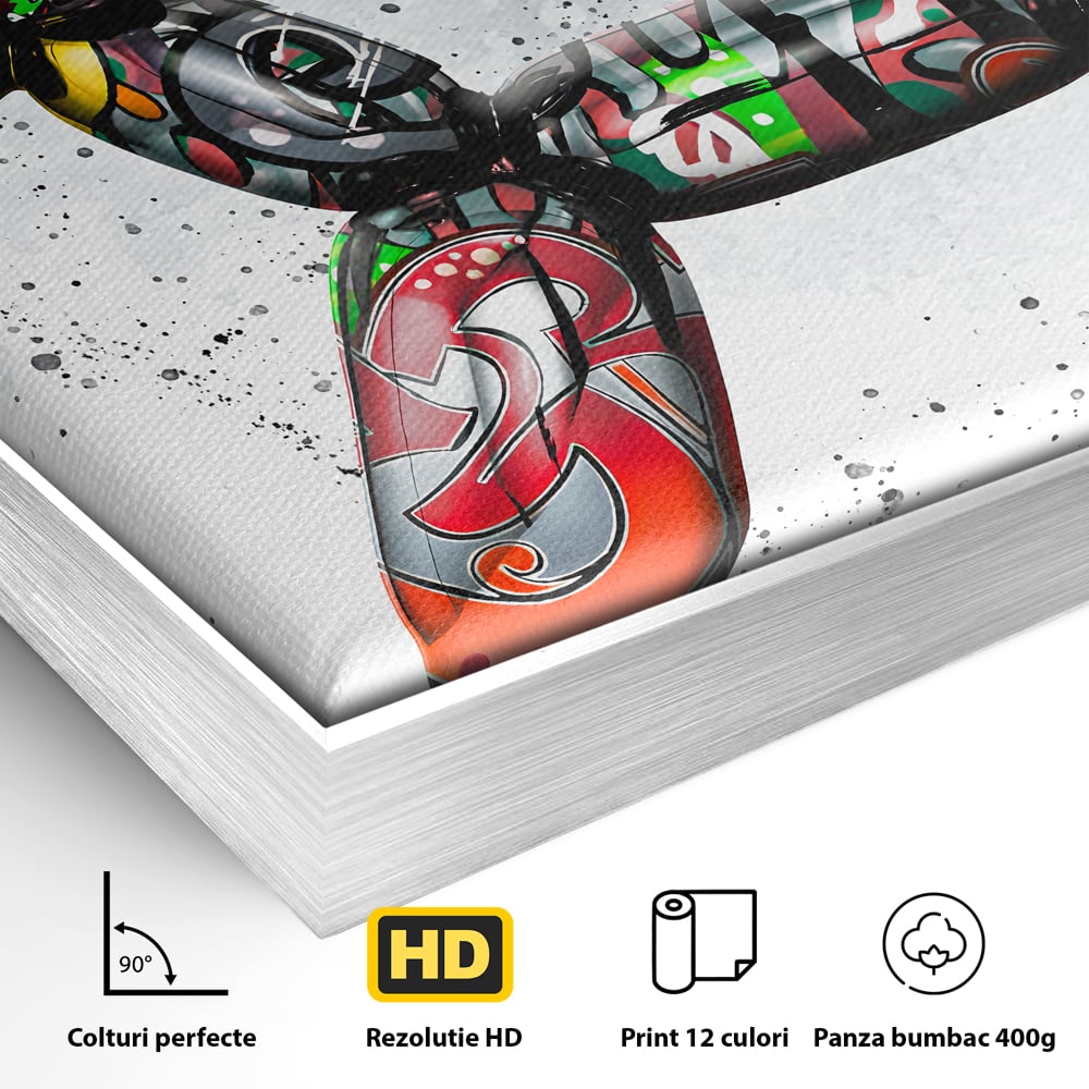 Tablou Canvas Premium LuxCanva® B1043, Pop Art Dog Balloon , Dormitor, Copii, Caine, Balon, Culori Vibrante