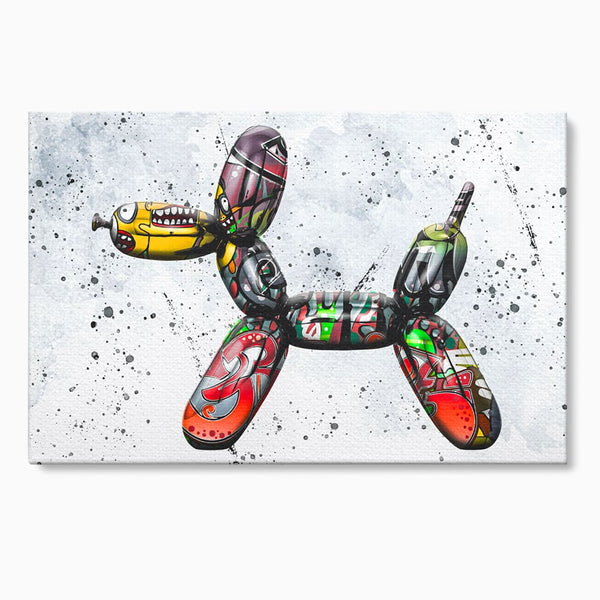Tablou Canvas Premium LuxCanva® B1043, Pop Art Dog Balloon , Dormitor, Copii, Caine, Balon, Culori Vibrante