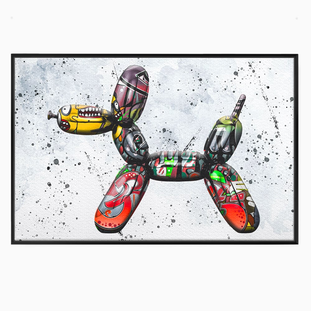 Tablou Canvas Premium LuxCanva® B1043, Pop Art Dog Balloon , Dormitor, Copii, Caine, Balon, Culori Vibrante