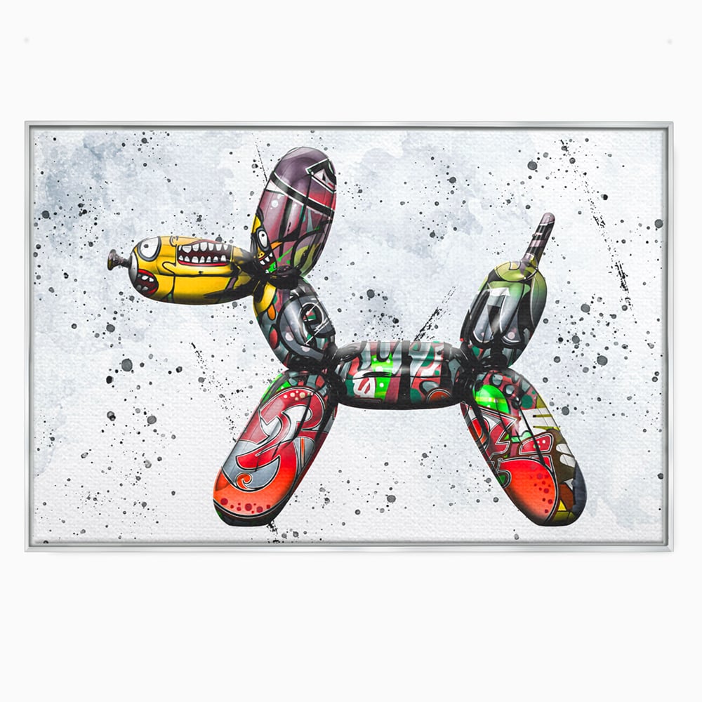 Tablou Canvas Premium LuxCanva® B1043, Pop Art Dog Balloon , Dormitor, Copii, Caine, Balon, Culori Vibrante