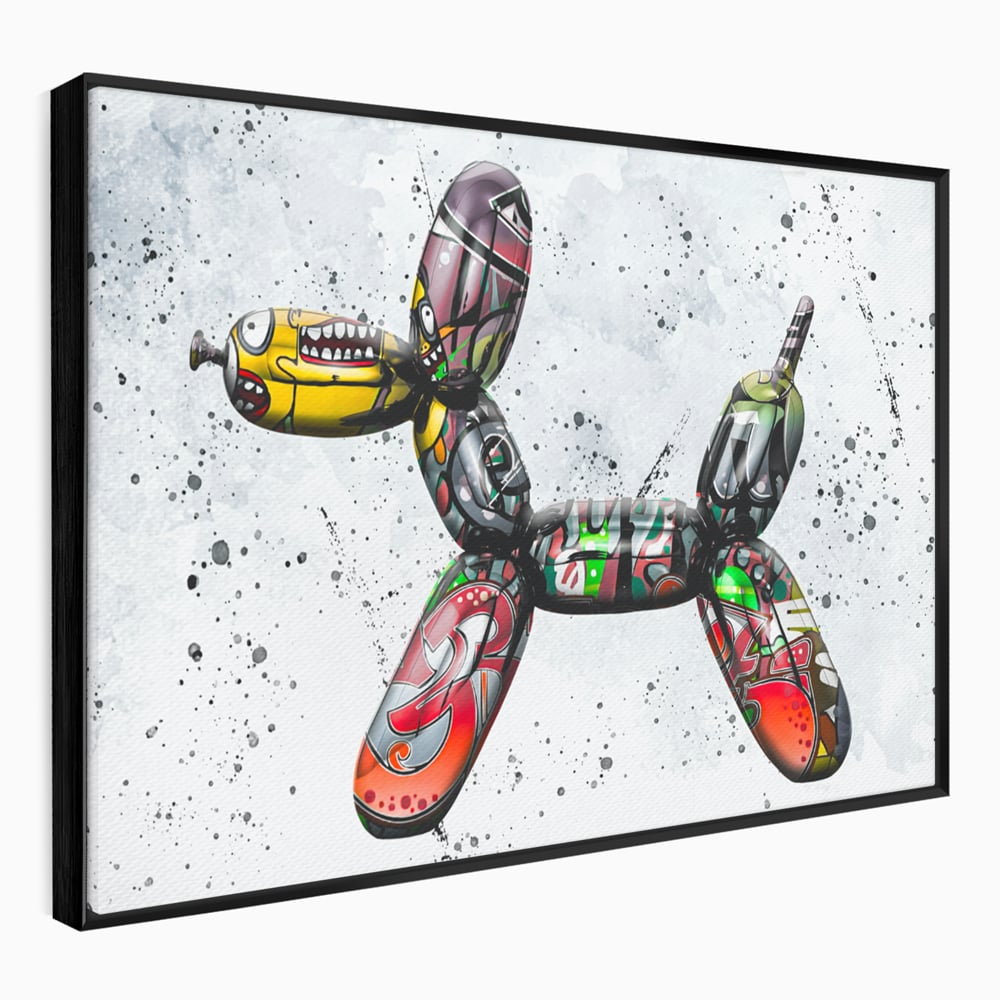 Tablou Canvas Premium LuxCanva® B1043, Pop Art Dog Balloon , Dormitor, Copii, Caine, Balon, Culori Vibrante