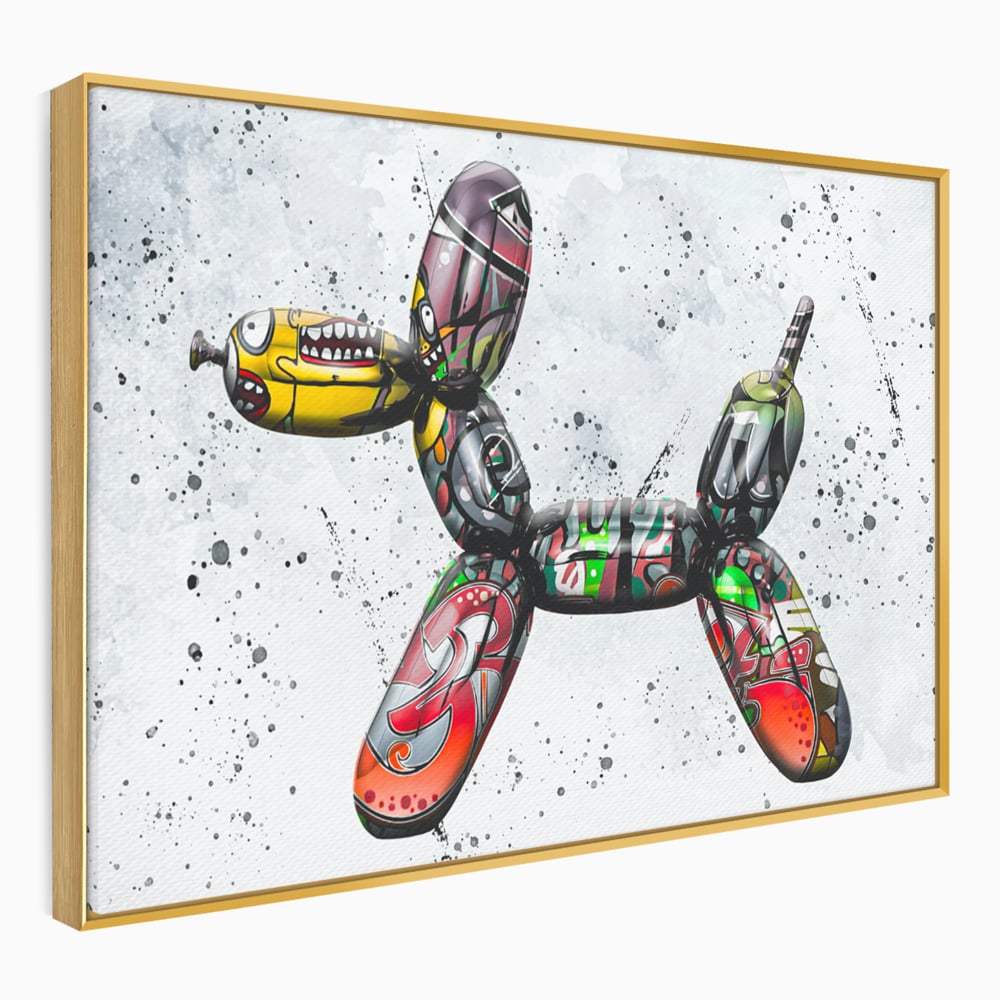 Tablou Canvas Premium LuxCanva® B1043, Pop Art Dog Balloon , Dormitor, Copii, Caine, Balon, Culori Vibrante