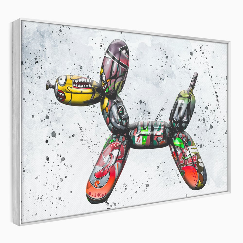 Tablou Canvas Premium LuxCanva® B1043, Pop Art Dog Balloon , Dormitor, Copii, Caine, Balon, Culori Vibrante