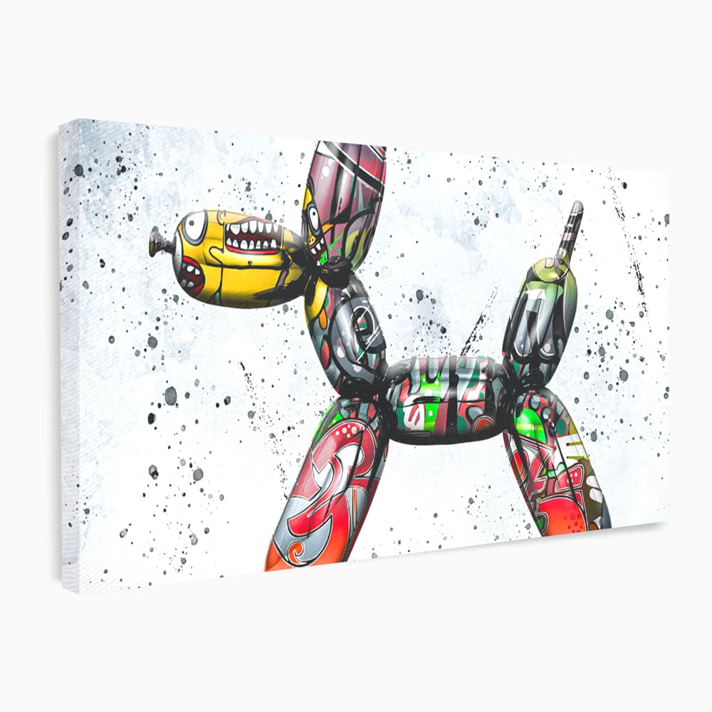 Tablou Canvas Premium LuxCanva® B1043, Pop Art Dog Balloon , Dormitor, Copii, Caine, Balon, Culori Vibrante