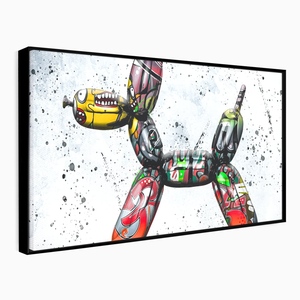 Tablou Canvas Premium LuxCanva® B1043, Pop Art Dog Balloon , Dormitor, Copii, Caine, Balon, Culori Vibrante