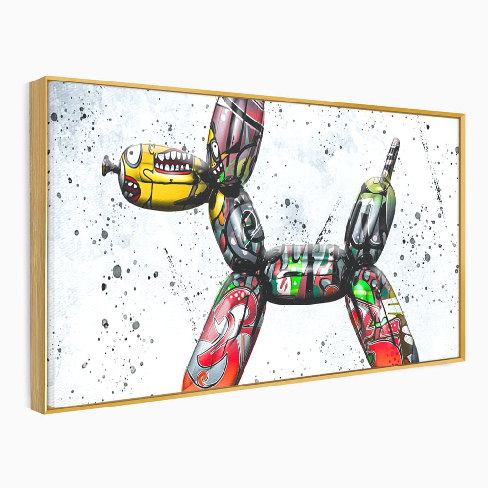 Tablou Canvas Premium LuxCanva® B1043, Pop Art Dog Balloon , Dormitor, Copii, Caine, Balon, Culori Vibrante
