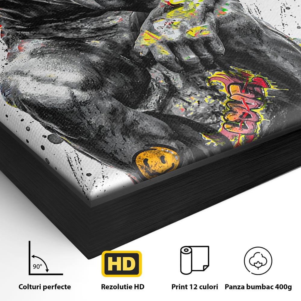 Tablou Canvas Premium LuxCanva® B1044, The Thinker ,  Living, Decorativ, Abstract, Emotie, Ganduri, Culori Vibrante