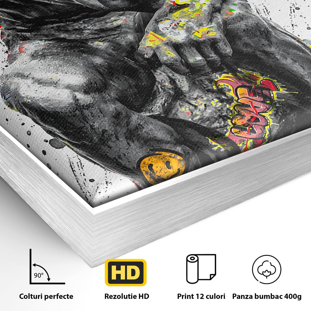 Tablou Canvas Premium LuxCanva® B1044, The Thinker ,  Living, Decorativ, Abstract, Emotie, Ganduri, Culori Vibrante