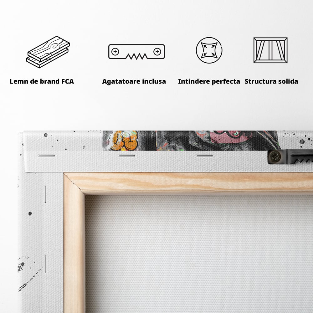 Tablou Canvas Premium LuxCanva® B1044, The Thinker ,  Living, Decorativ, Abstract, Emotie, Ganduri, Culori Vibrante