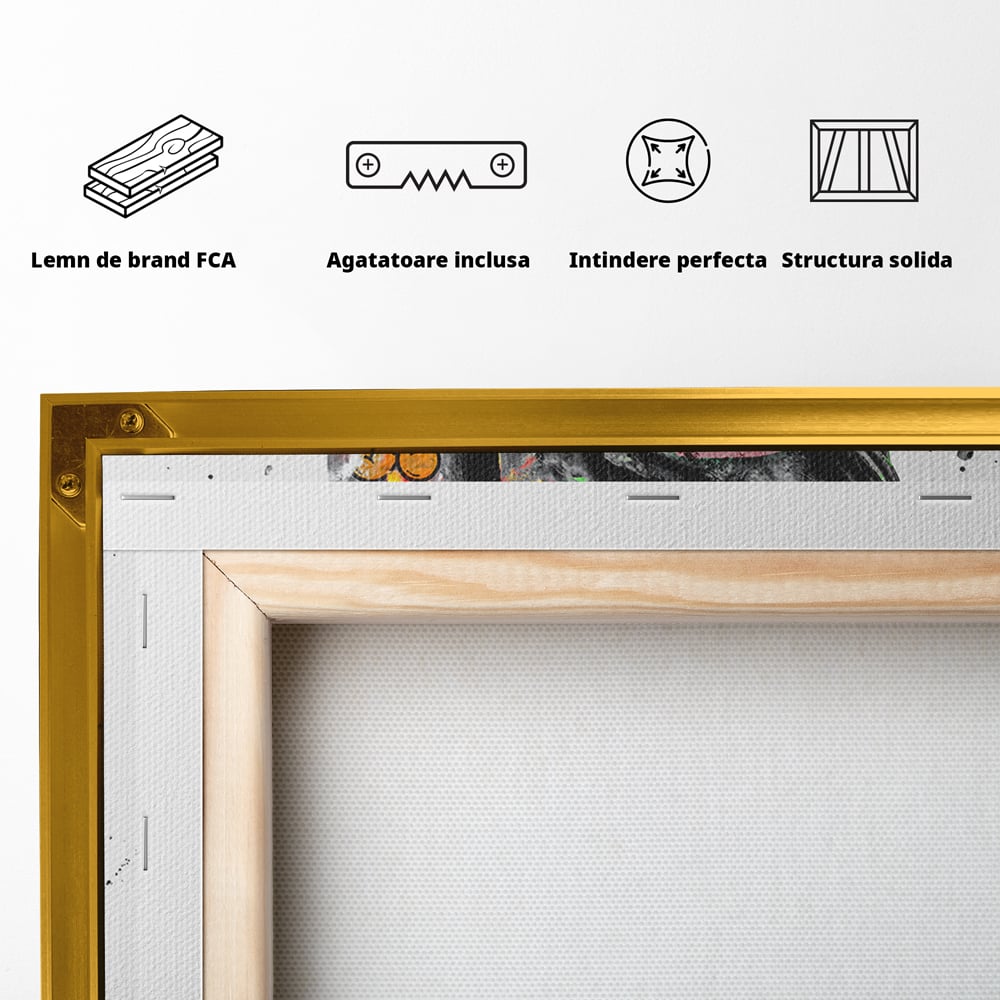 Tablou Canvas Premium LuxCanva® B1044, The Thinker ,  Living, Decorativ, Abstract, Emotie, Ganduri, Culori Vibrante