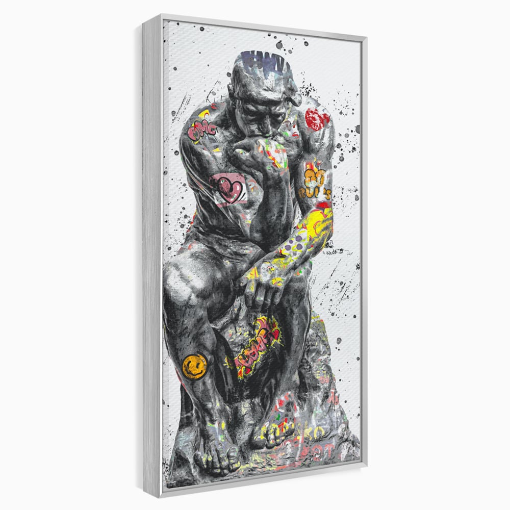 Tablou Canvas Premium LuxCanva® B1044, The Thinker ,  Living, Decorativ, Abstract, Emotie, Ganduri, Culori Vibrante