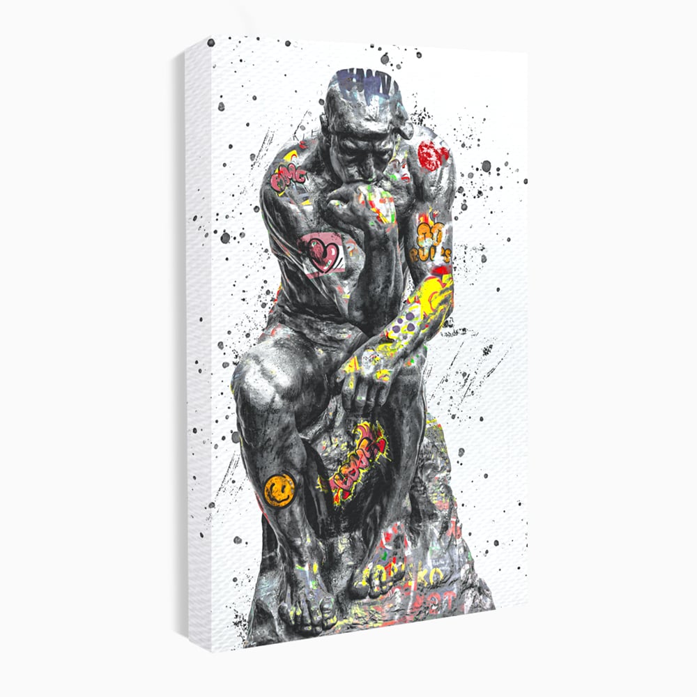 Tablou Canvas Premium LuxCanva® B1044, The Thinker ,  Living, Decorativ, Abstract, Emotie, Ganduri, Culori Vibrante