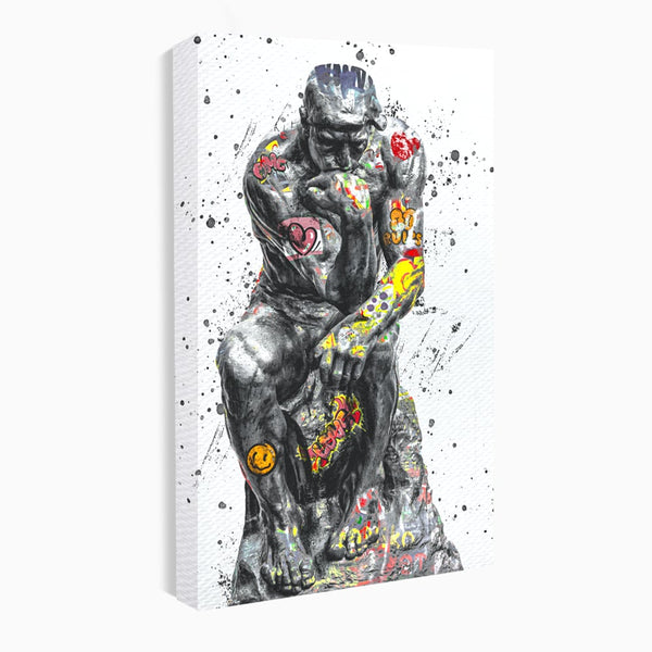 Tablou Canvas Premium LuxCanva® B1044, The Thinker ,  Living, Decorativ, Abstract, Emotie, Ganduri, Culori Vibrante