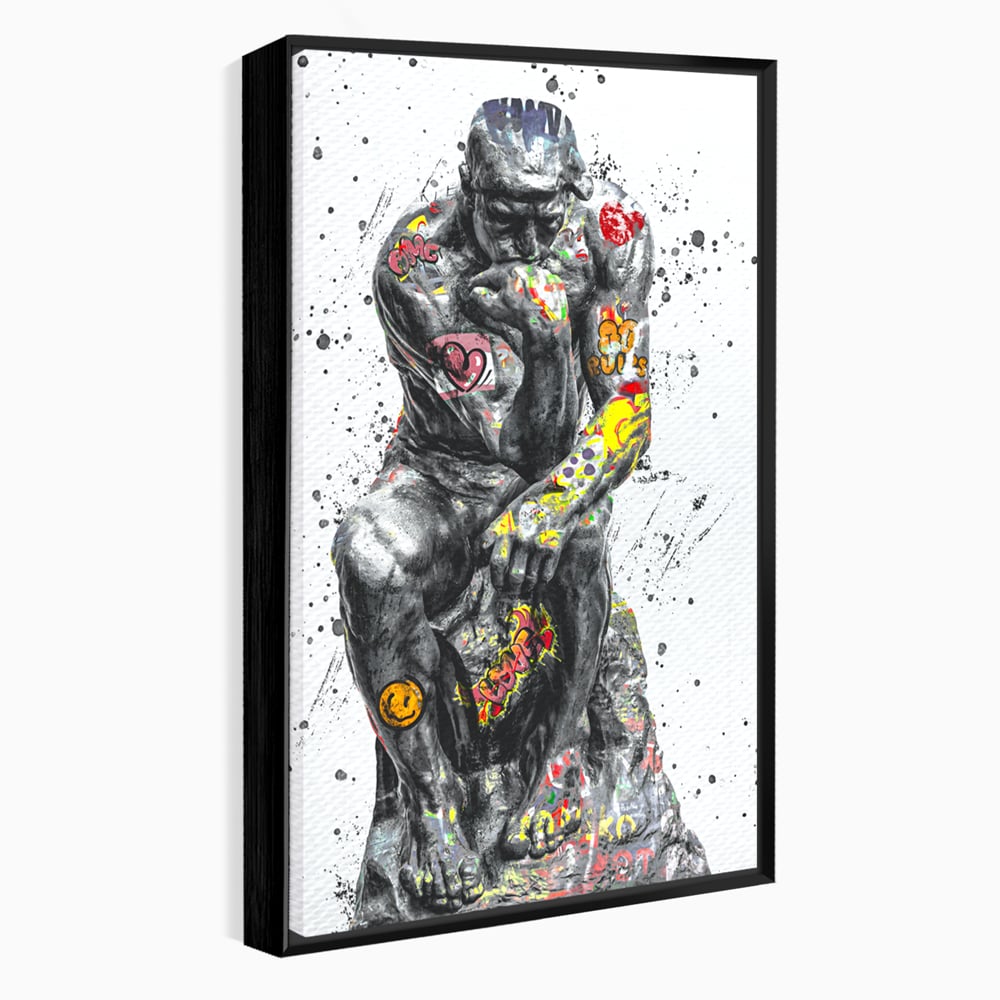 Tablou Canvas Premium LuxCanva® B1044, The Thinker ,  Living, Decorativ, Abstract, Emotie, Ganduri, Culori Vibrante