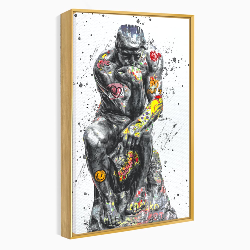 Tablou Canvas Premium LuxCanva® B1044, The Thinker ,  Living, Decorativ, Abstract, Emotie, Ganduri, Culori Vibrante