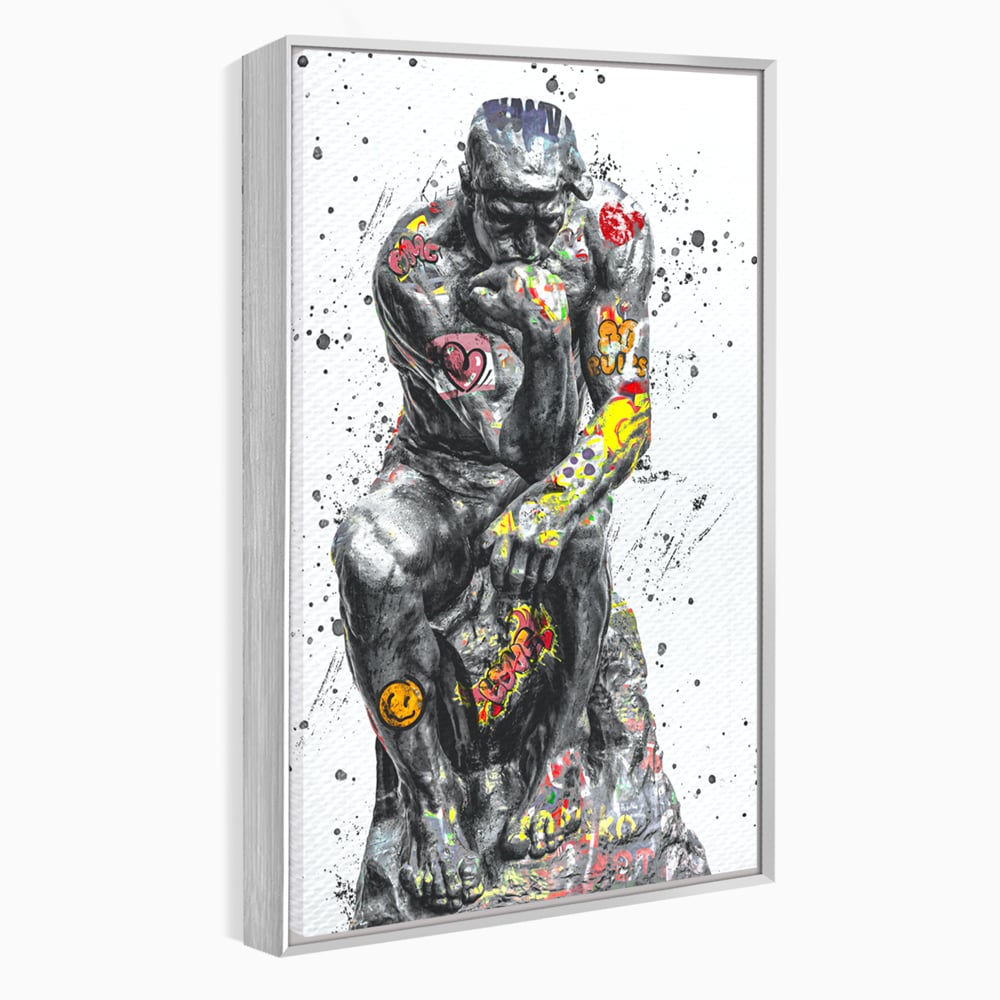 Tablou Canvas Premium LuxCanva® B1044, The Thinker ,  Living, Decorativ, Abstract, Emotie, Ganduri, Culori Vibrante