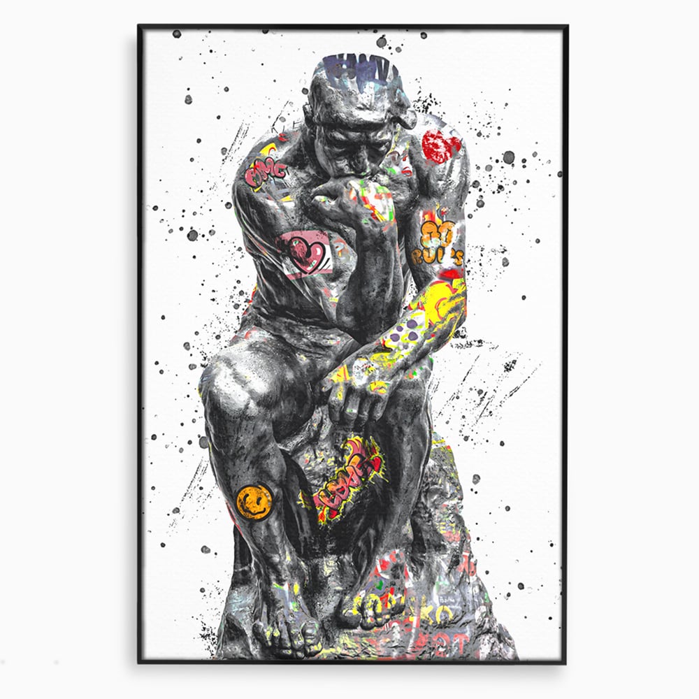 Tablou Canvas Premium LuxCanva® B1044, The Thinker ,  Living, Decorativ, Abstract, Emotie, Ganduri, Culori Vibrante