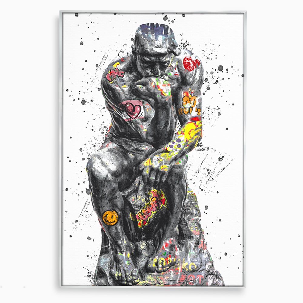 Tablou Canvas Premium LuxCanva® B1044, The Thinker ,  Living, Decorativ, Abstract, Emotie, Ganduri, Culori Vibrante