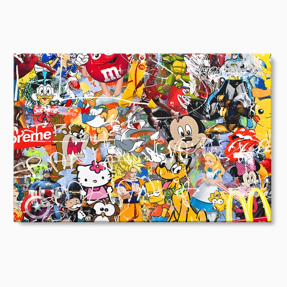 Tablou Canvas Premium, LuxCanva® B1046, Personaje Disney, Dormitor, Disney, Desene Animate, Copii, Mickey, Multicolor, Culori Vibrante