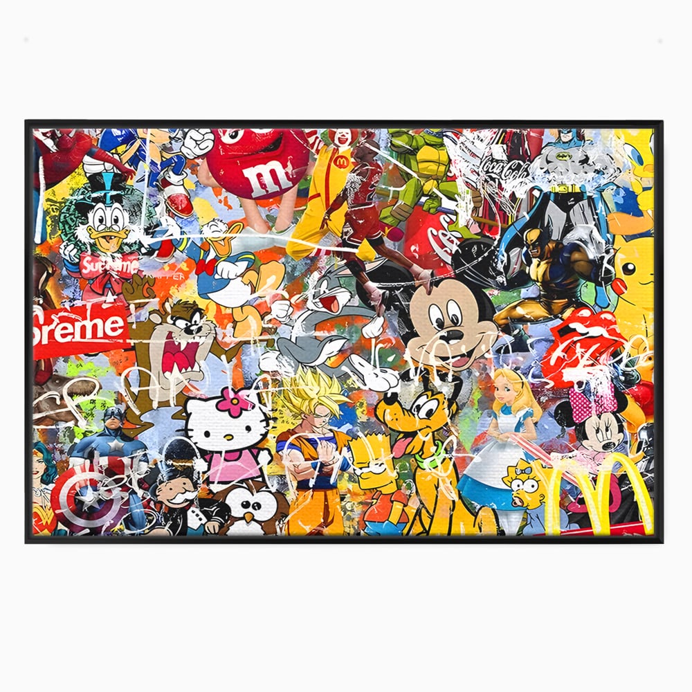 Tablou Canvas Premium, LuxCanva® B1046, Personaje Disney, Dormitor, Disney, Desene Animate, Copii, Mickey, Multicolor, Culori Vibrante