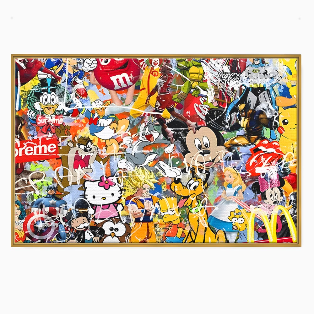 Tablou Canvas Premium, LuxCanva® B1046, Personaje Disney, Dormitor, Disney, Desene Animate, Copii, Mickey, Multicolor, Culori Vibrante