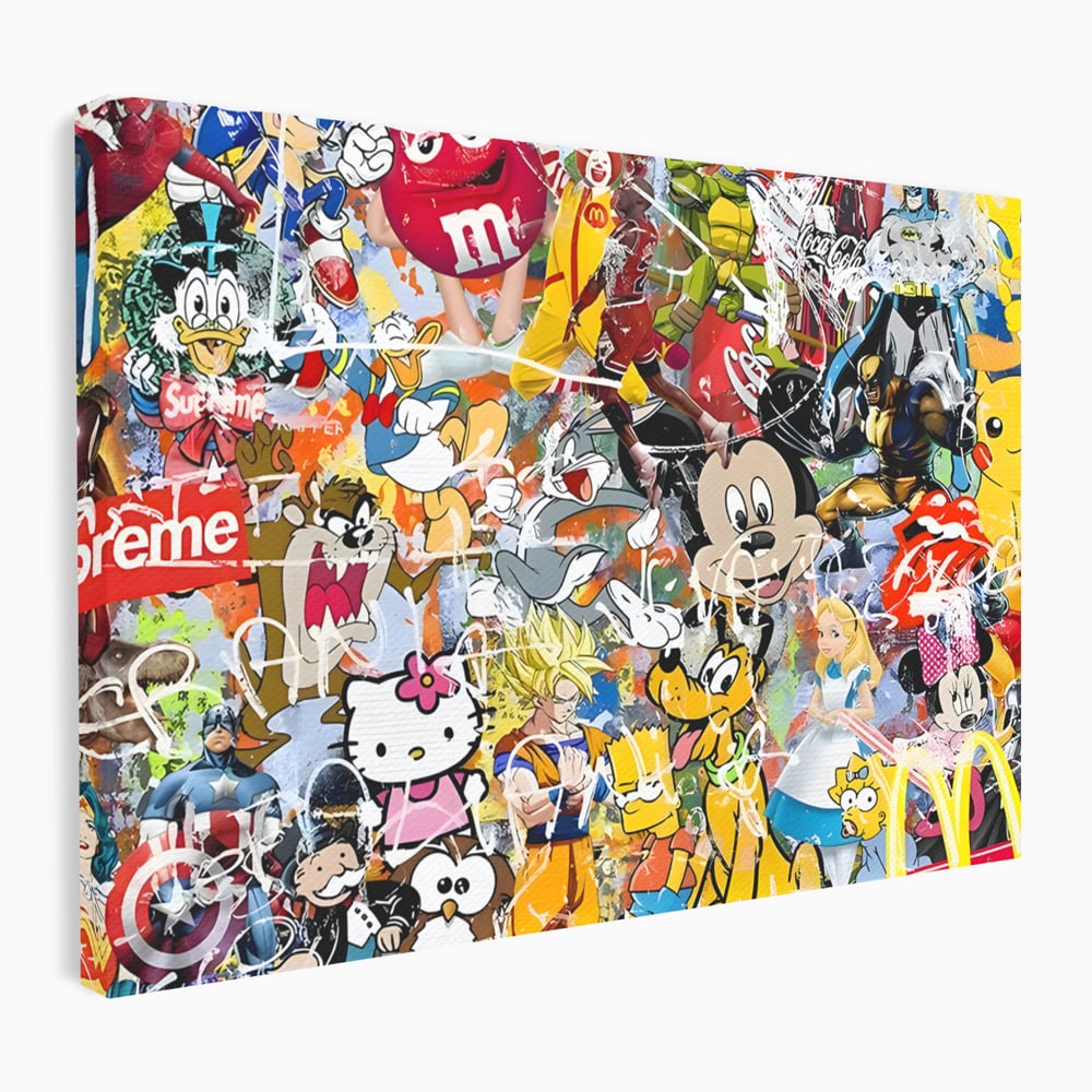 Tablou Canvas Premium, LuxCanva® B1046, Personaje Disney, Dormitor, Disney, Desene Animate, Copii, Mickey, Multicolor, Culori Vibrante