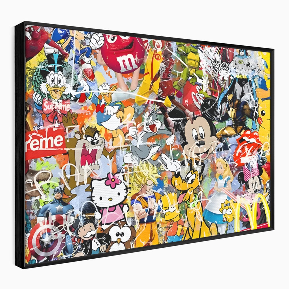 Tablou Canvas Premium, LuxCanva® B1046, Personaje Disney, Dormitor, Disney, Desene Animate, Copii, Mickey, Multicolor, Culori Vibrante