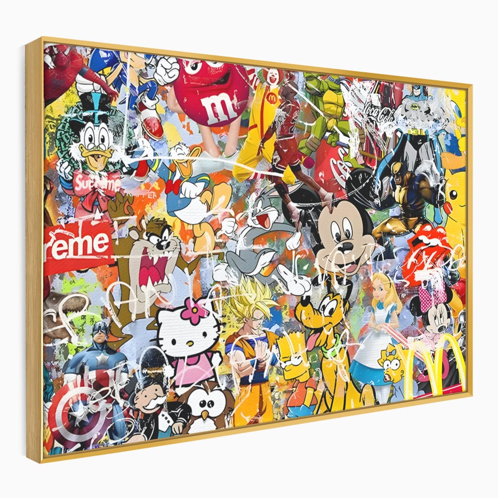 Tablou Canvas Premium, LuxCanva® B1046, Personaje Disney, Dormitor, Disney, Desene Animate, Copii, Mickey, Multicolor, Culori Vibrante