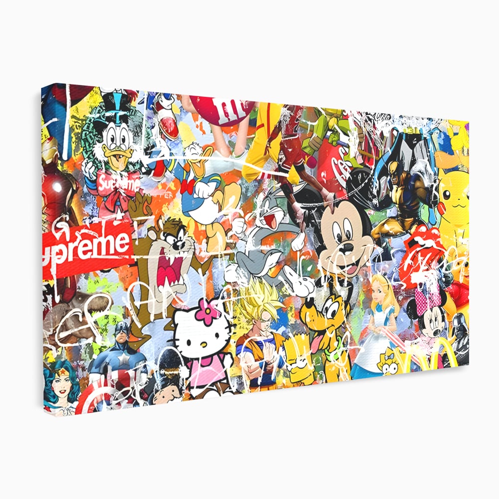 Tablou Canvas Premium, LuxCanva® B1046, Personaje Disney, Dormitor, Disney, Desene Animate, Copii, Mickey, Multicolor, Culori Vibrante