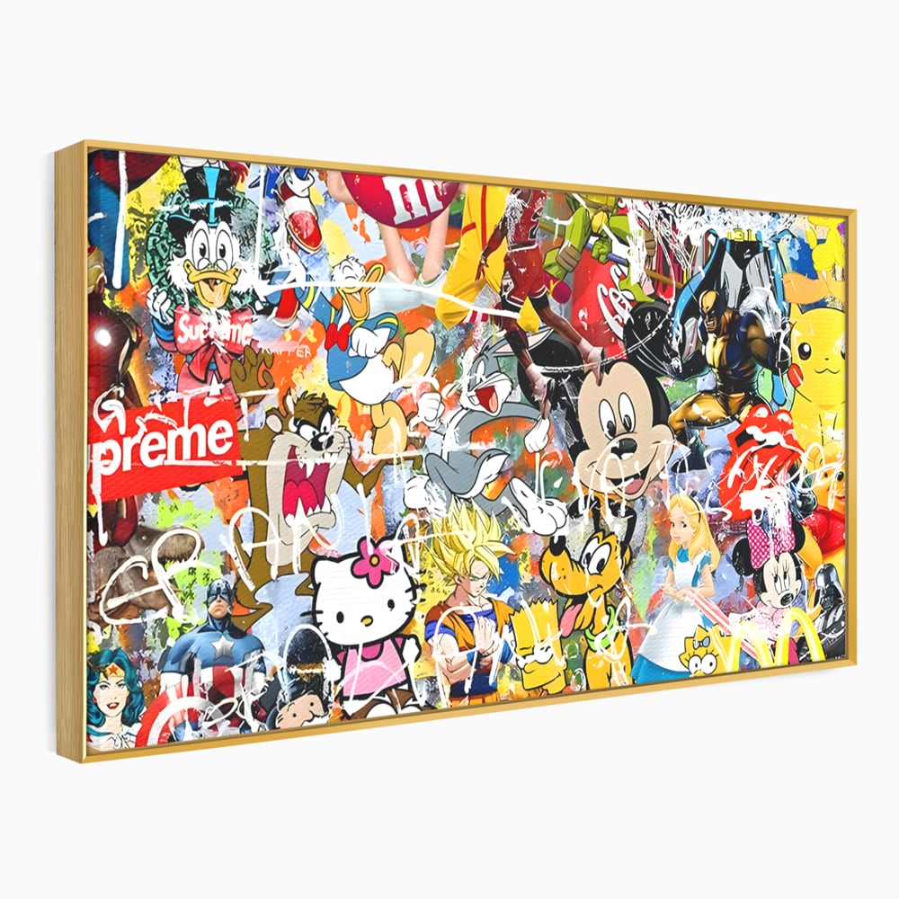Tablou Canvas Premium, LuxCanva® B1046, Personaje Disney, Dormitor, Disney, Desene Animate, Copii, Mickey, Multicolor, Culori Vibrante