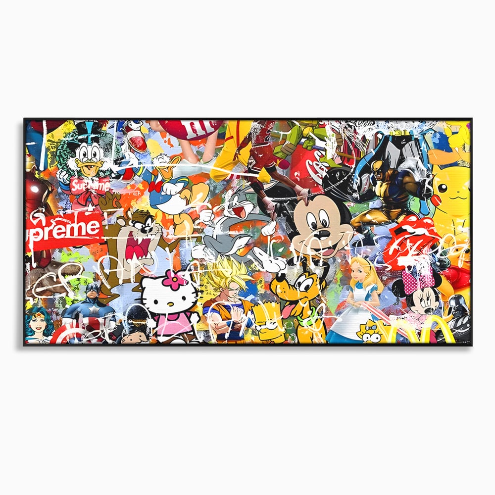 Tablou Canvas Premium, LuxCanva® B1046, Personaje Disney, Dormitor, Disney, Desene Animate, Copii, Mickey, Multicolor, Culori Vibrante