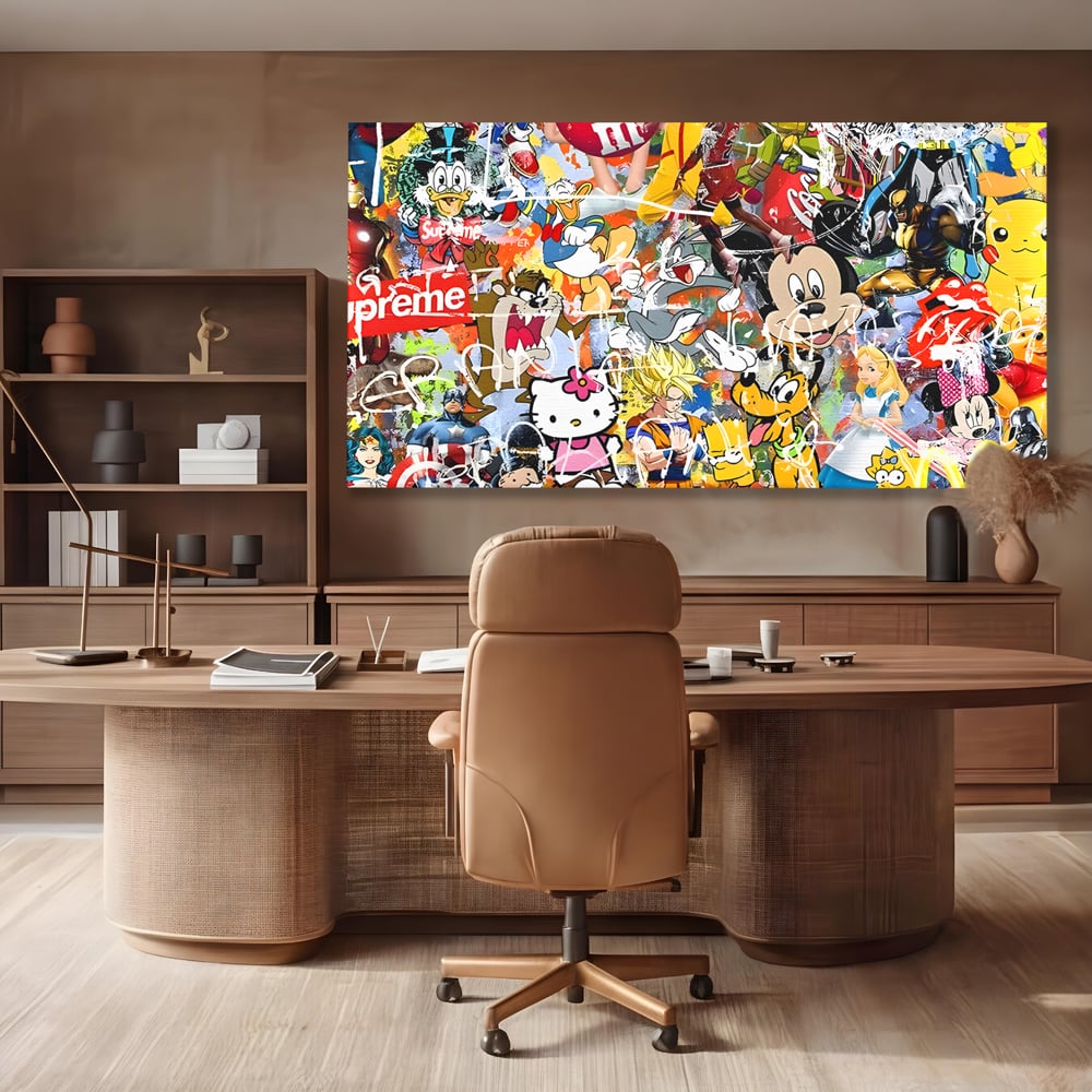 Tablou Canvas Premium, LuxCanva® B1046, Personaje Disney, Dormitor, Disney, Desene Animate, Copii, Mickey, Multicolor, Culori Vibrante