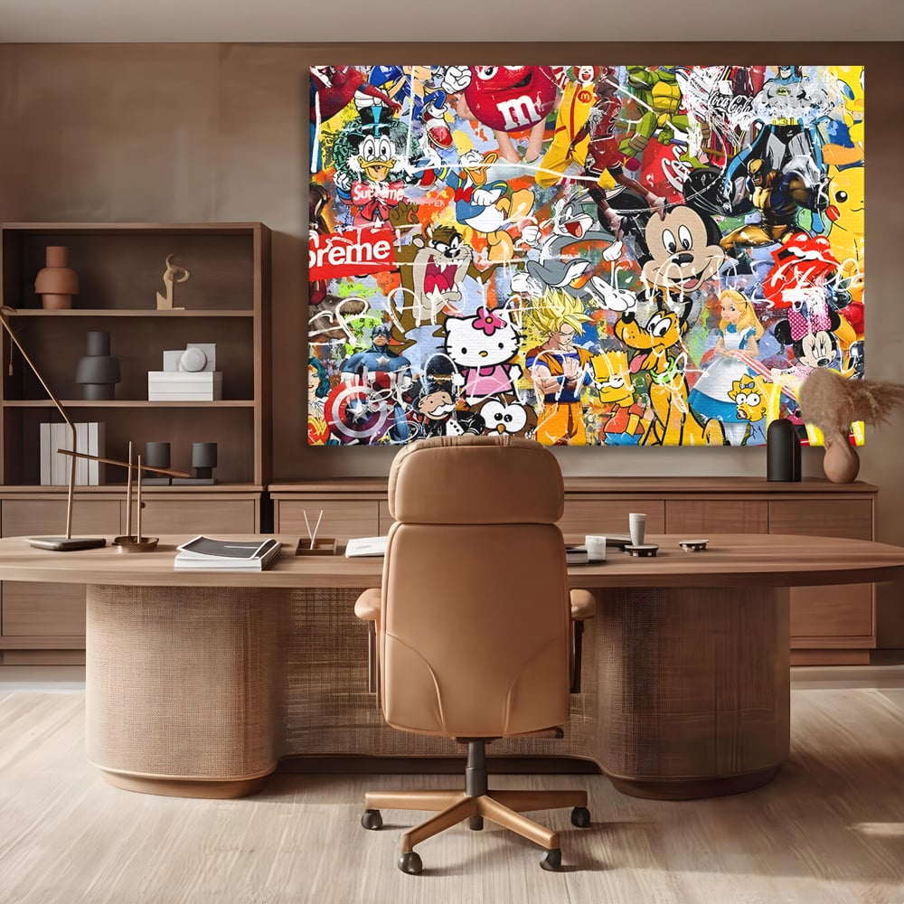 Tablou Canvas Premium, LuxCanva® B1046, Personaje Disney, Dormitor, Disney, Desene Animate, Copii, Mickey, Multicolor, Culori Vibrante