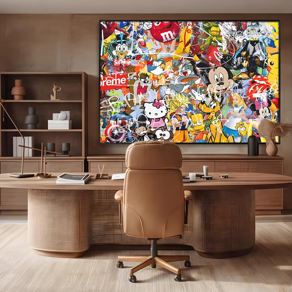 Tablou Canvas Premium, LuxCanva® B1046, Personaje Disney, Dormitor, Disney, Desene Animate, Copii, Mickey, Multicolor, Culori Vibrante
