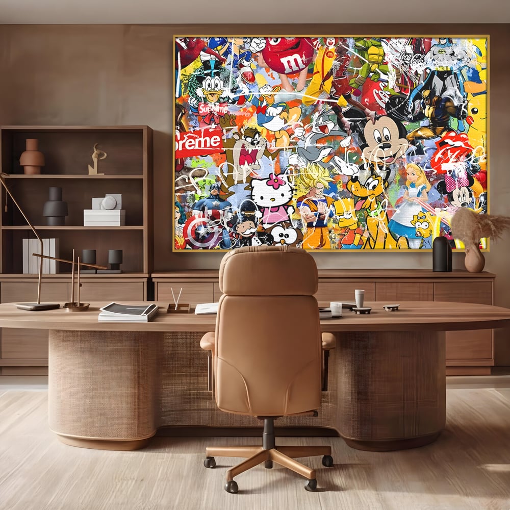 Tablou Canvas Premium, LuxCanva® B1046, Personaje Disney, Dormitor, Disney, Desene Animate, Copii, Mickey, Multicolor, Culori Vibrante