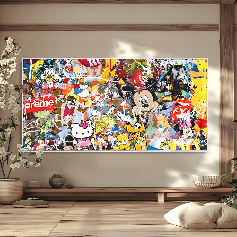 Tablou Canvas Premium, LuxCanva® B1046, Personaje Disney, Dormitor, Disney, Desene Animate, Copii, Mickey, Multicolor, Culori Vibrante