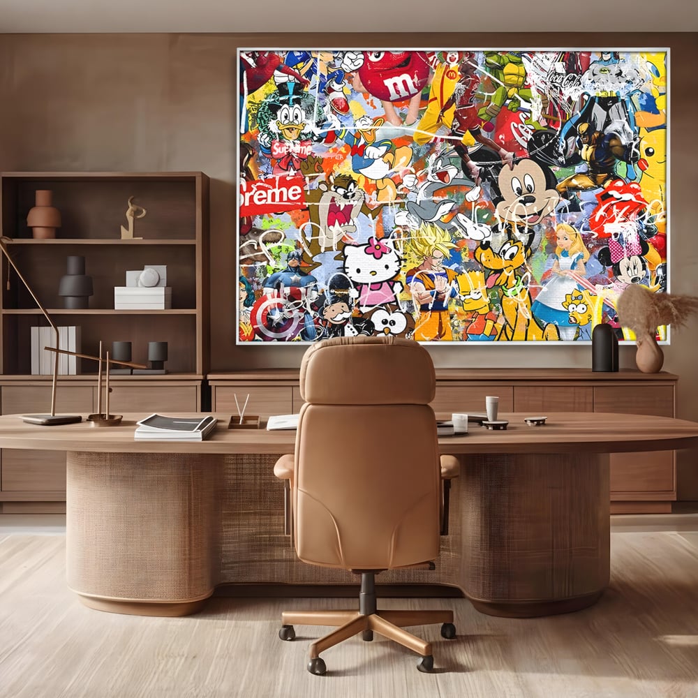 Tablou Canvas Premium, LuxCanva® B1046, Personaje Disney, Dormitor, Disney, Desene Animate, Copii, Mickey, Multicolor, Culori Vibrante