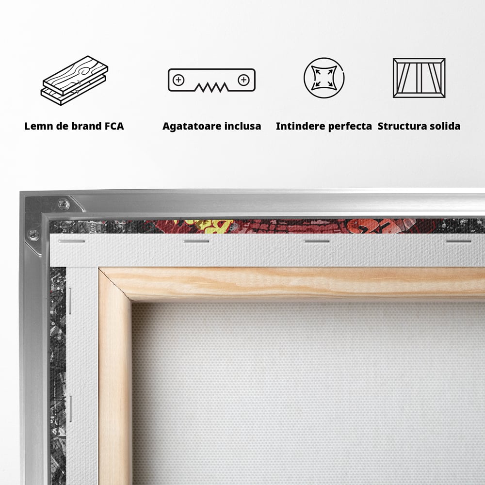 Tablou Canvas Premium LuxCanva® B1047, Red Lips , Dormitor, Living, Dolari, Rosu, Buze, Senzualitate, Multicolor, Culori Vibrante