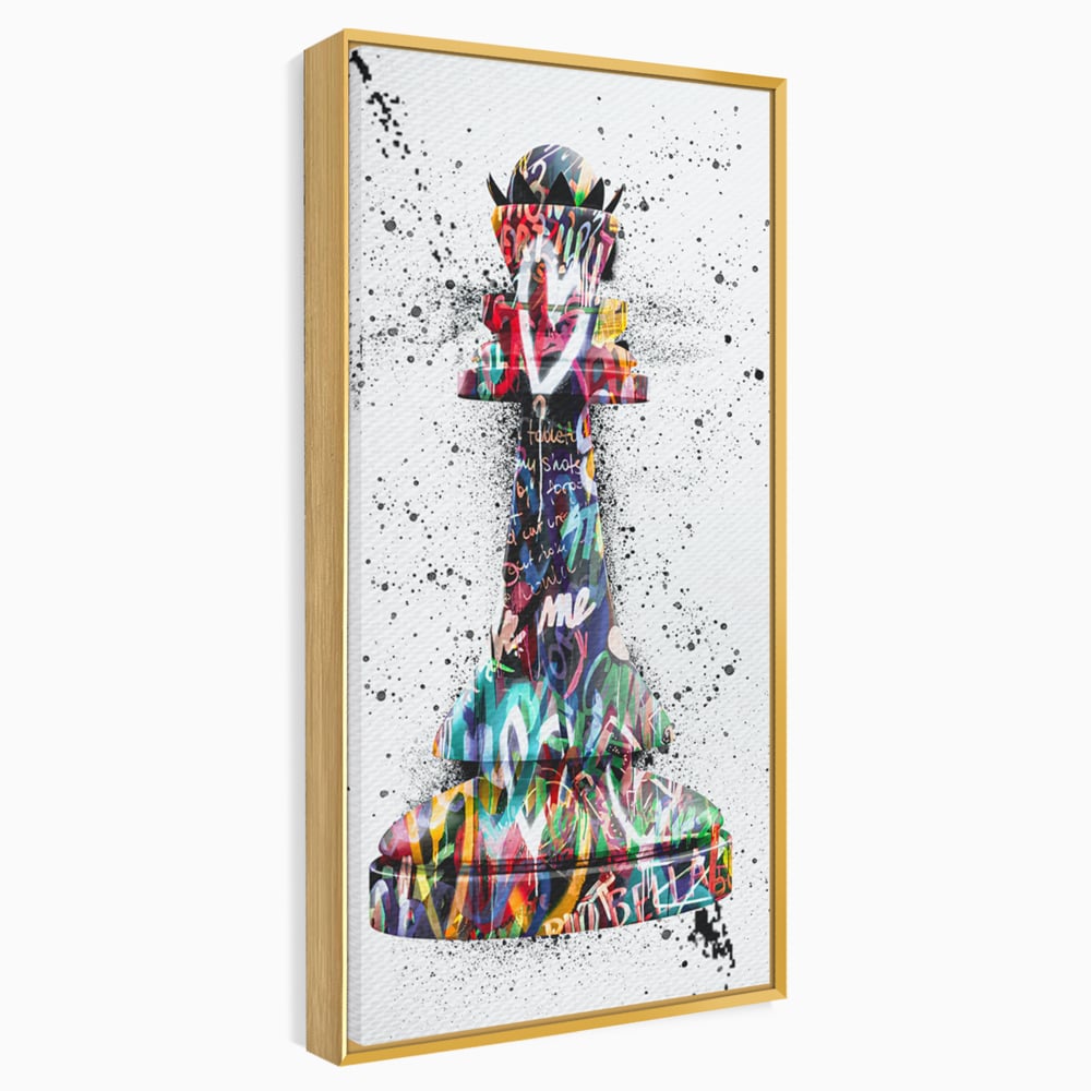 Tablou Canvas Premium LuxCanva® B1048, Chess Queen , Dormitor, Living, Iubire, Regina, Sah, Bella, Multicolor, Culori Vibrante