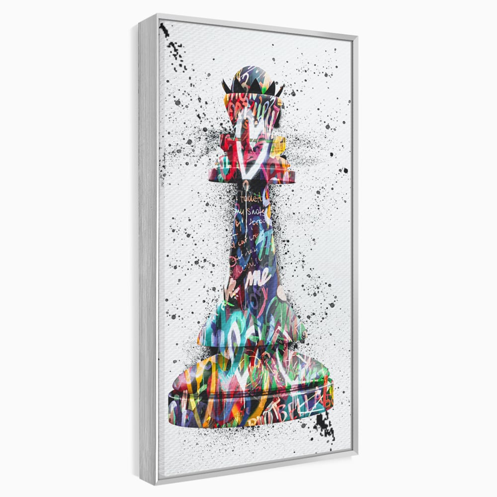 Tablou Canvas Premium LuxCanva® B1048, Chess Queen , Dormitor, Living, Iubire, Regina, Sah, Bella, Multicolor, Culori Vibrante