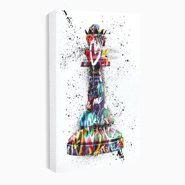 Tablou Canvas Premium LuxCanva® B1048, Chess Queen , Dormitor, Living, Iubire, Regina, Sah, Bella, Multicolor, Culori Vibrante