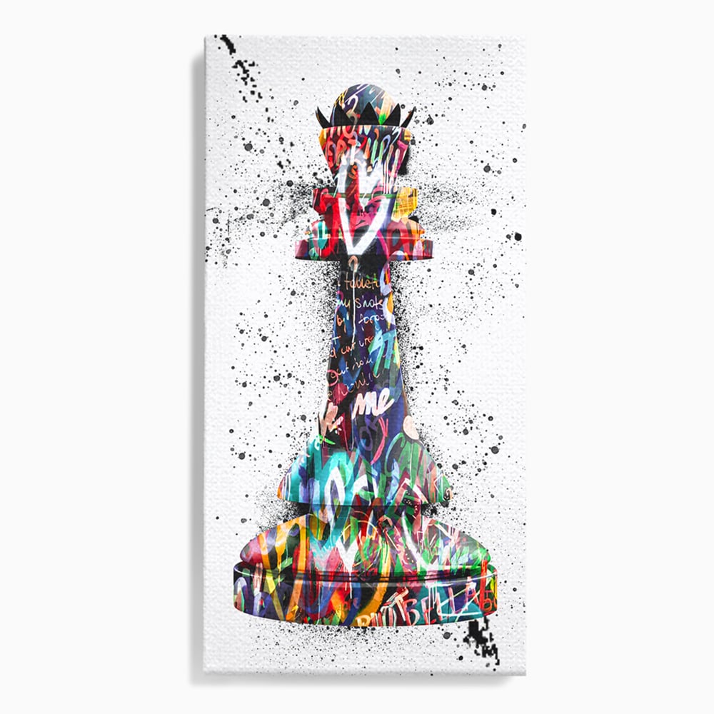 Tablou Canvas Premium LuxCanva® B1048, Chess Queen , Dormitor, Living, Iubire, Regina, Sah, Bella, Multicolor, Culori Vibrante