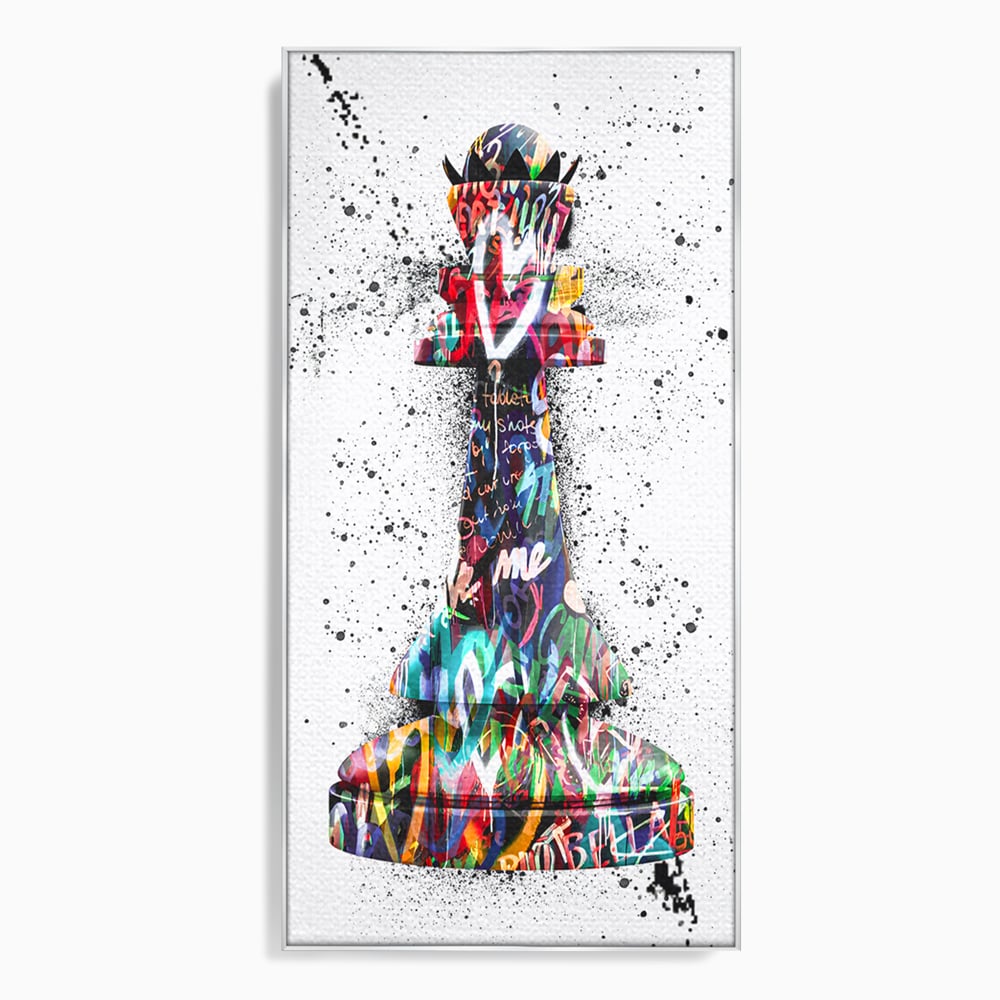 Tablou Canvas Premium LuxCanva® B1048, Chess Queen , Dormitor, Living, Iubire, Regina, Sah, Bella, Multicolor, Culori Vibrante
