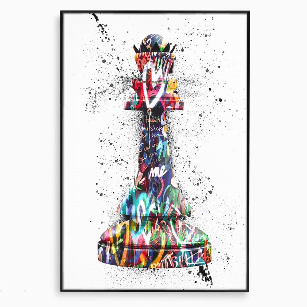 Tablou Canvas Premium LuxCanva® B1048, Chess Queen , Dormitor, Living, Iubire, Regina, Sah, Bella, Multicolor, Culori Vibrante