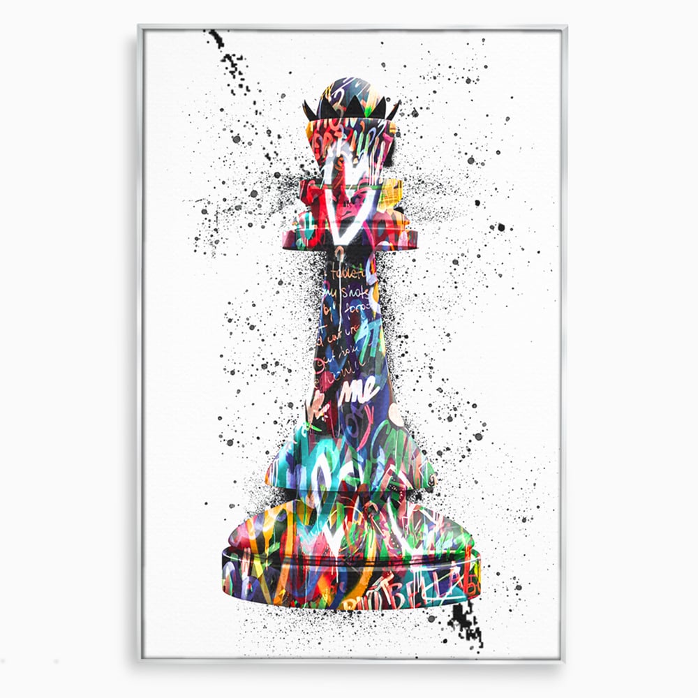 Tablou Canvas Premium LuxCanva® B1048, Chess Queen , Dormitor, Living, Iubire, Regina, Sah, Bella, Multicolor, Culori Vibrante